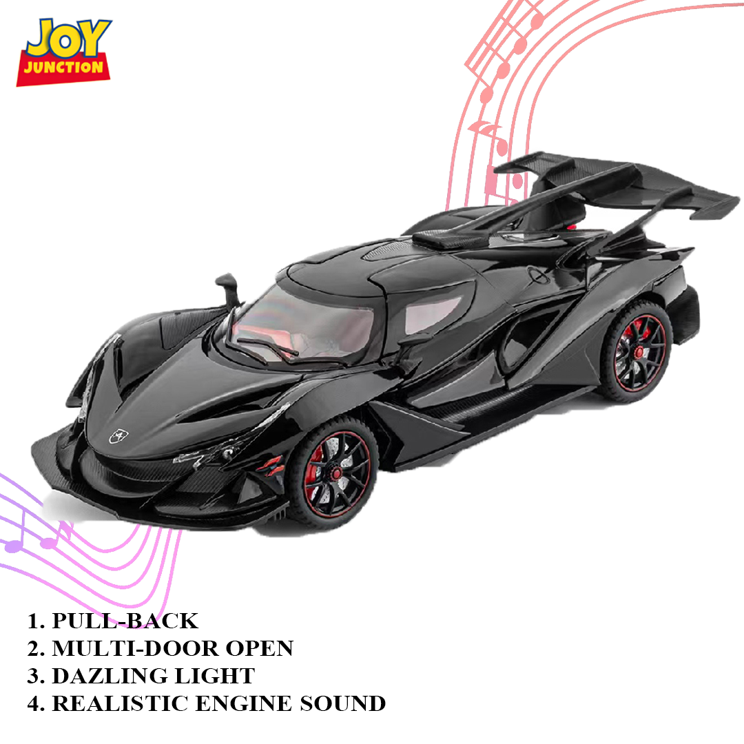 Apolloo IE CZ161 1:24 Scale Die-cast Alloy Toy Car with Lights, Sound & Openable Doors