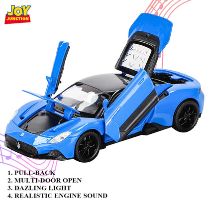Masarati MC200 Diecast Car 1:32 Scale – Metal Model with Lights, Sound & Pull-Back Action