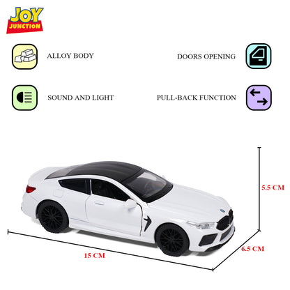 BWM M8 Diecast Car 1:32 Scale – Metal Model with Lights, Sound & Pull-Back Action - Image 13