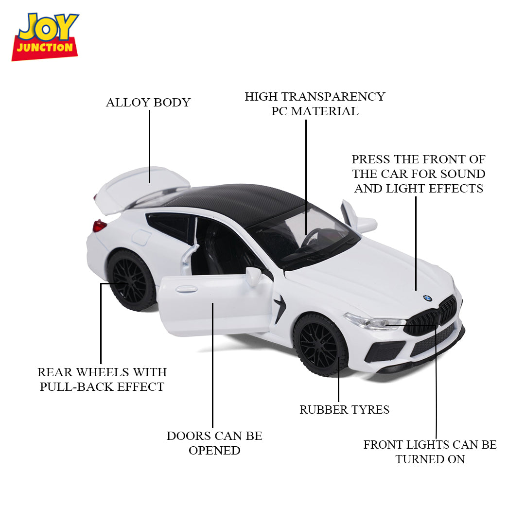 BWM M8 Diecast Car 1:32 Scale – Metal Model with Lights, Sound & Pull-Back Action - Image 15