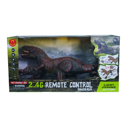 2.4G Remote Control - Big Dinosour T-Rex Toy with Light,Sound & Spray Effect (Rechargeable Battery)