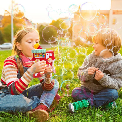 Electric Bubble Gun Toy for Kids – French Fries Bubble Shooter with Lights, Music & 2 Bubble Liquid Bottles