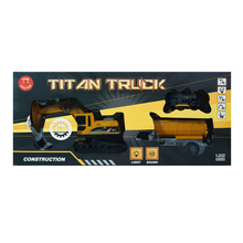Remote Control 1:22 Scale Construction Excavator Truck Toy Set with Light, Sound & Tow Bucket for Kids