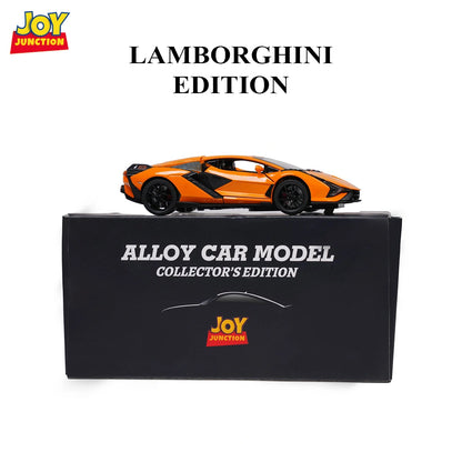 Lambo Sian FKP 37 Metal Toy Car – 1:32 Die-Cast Pull-Back Model with Lights, Sound & Openable Doors