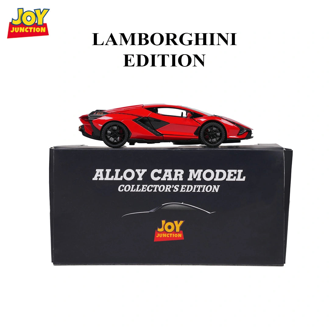 Lambo Sian FKP 37 Metal Toy Car – 1:32 Die-Cast Pull-Back Model with Lights, Sound & Openable Doors