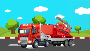 1:24 Scale Fire Truck with Mini Fire Truck - Image 4