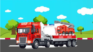 1:24 Scale Fire Truck with Mini Fire Truck - Image 5