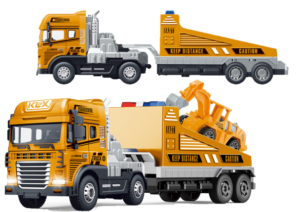 1:24 Scale Rescue Trailer Truck with Mini Truck
