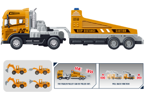 1:24 Scale Rescue Trailer Truck with Mini Truck - Image 4