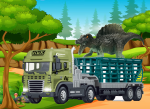 1:24 Scale Rescue Trailer with Spinosaurus Dino - Image 5