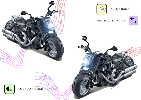 1:12 Scale Classic Motorbike