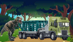 1:24 Scale Rescue Trailer with Tyrannosaurus Rex Dino - Image 2